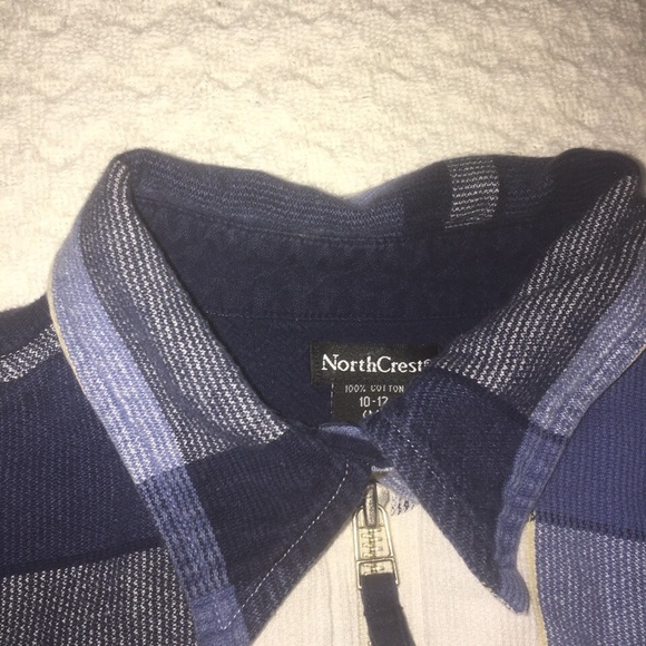 Blue Plaid Zip Up Jacket - Picture 4 of 4